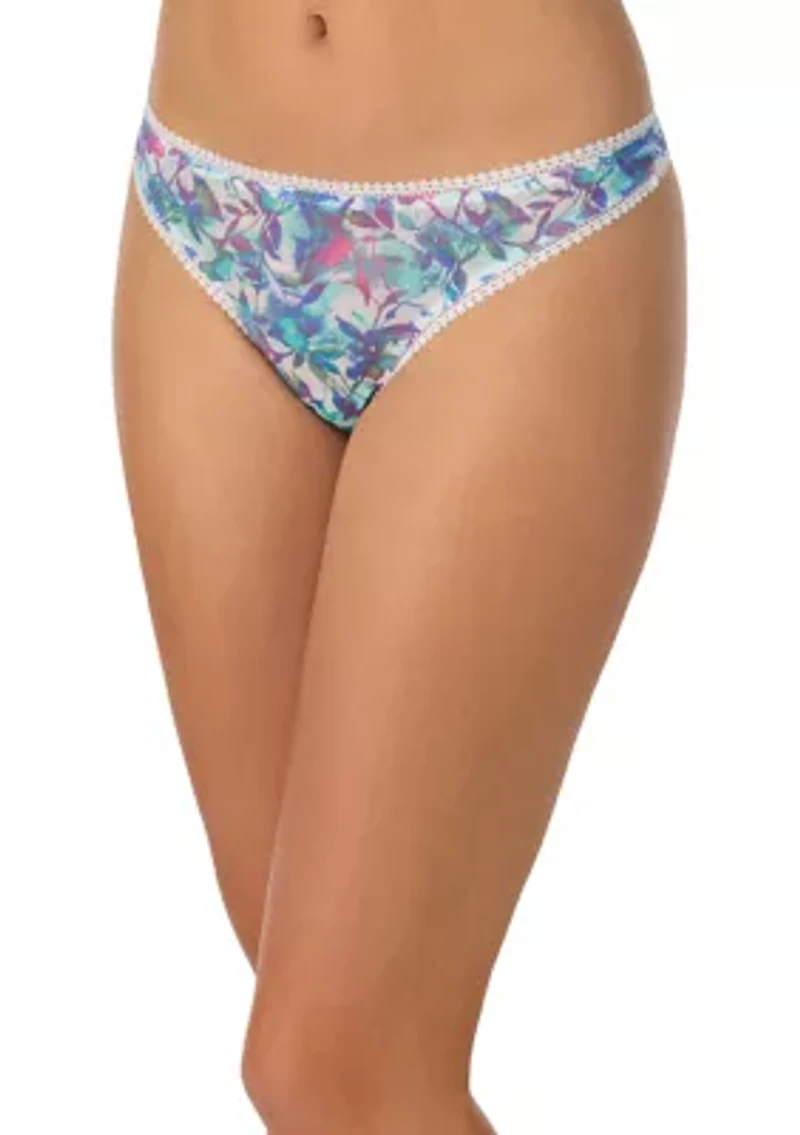 Triple Mesh Hipster Printed Swim Bikini Bottoms