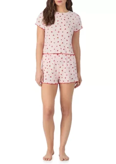 Women's Floral Shirt and Boxer Pajama Set