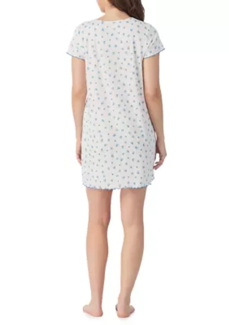 Women's Floral Short Sleeve Sleepshirt