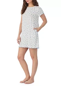 Women's Floral Short Sleeve Sleepshirt