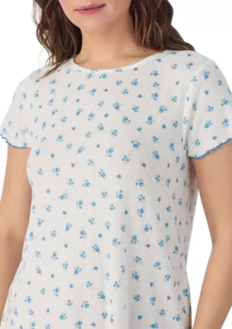 Women's Floral Short Sleeve Sleepshirt