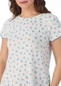 Women's Floral Short Sleeve Sleepshirt