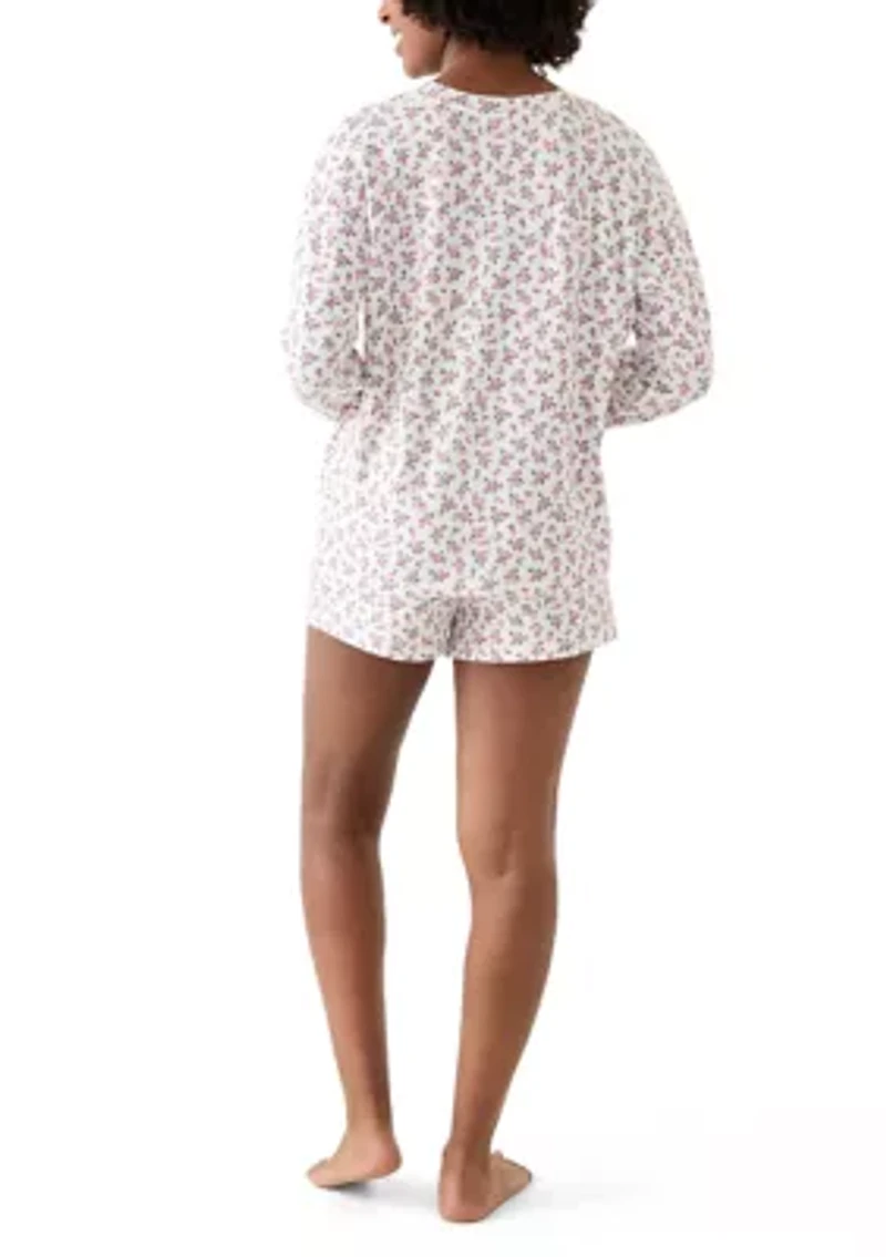 Women's Long Sleeve Peachy Short Pajama Set