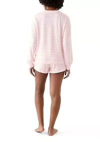 Women's Long Sleeve Peachy Short Pajama Set