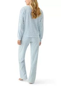 Women's Henley Thermal Pajama Set