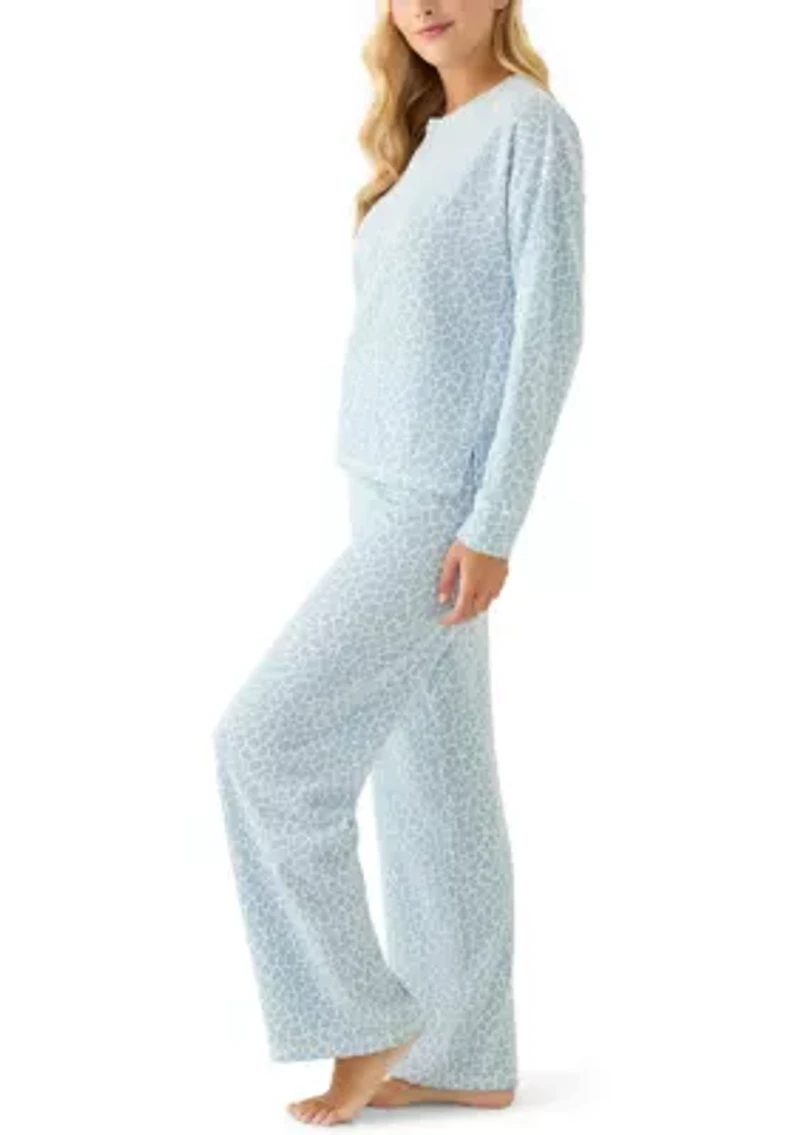 Women's Henley Thermal Pajama Set