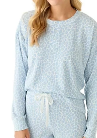 Women's Henley Thermal Pajama Set
