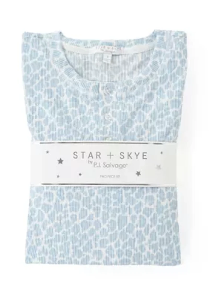 Women's Henley Thermal Pajama Set