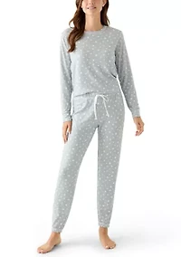 Printed Peachy Jogger Pajama Set