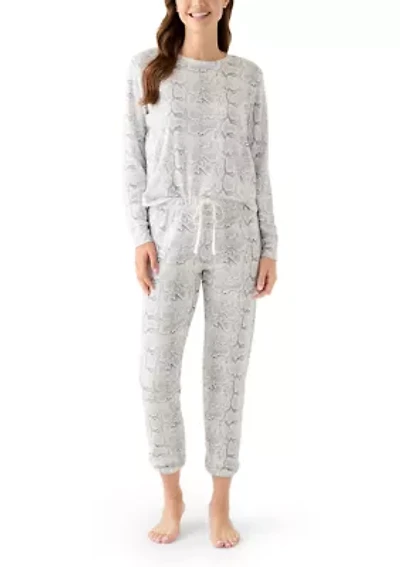 Printed Peachy Jogger Pajama Set
