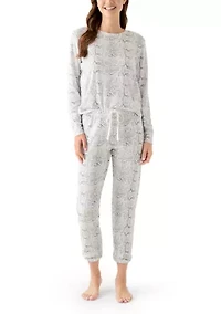 Printed Peachy Jogger Pajama Set