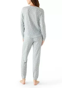 Printed Peachy Jogger Pajama Set