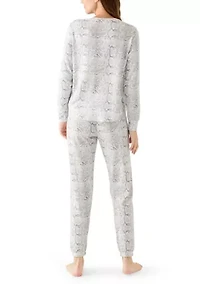 Printed Peachy Jogger Pajama Set