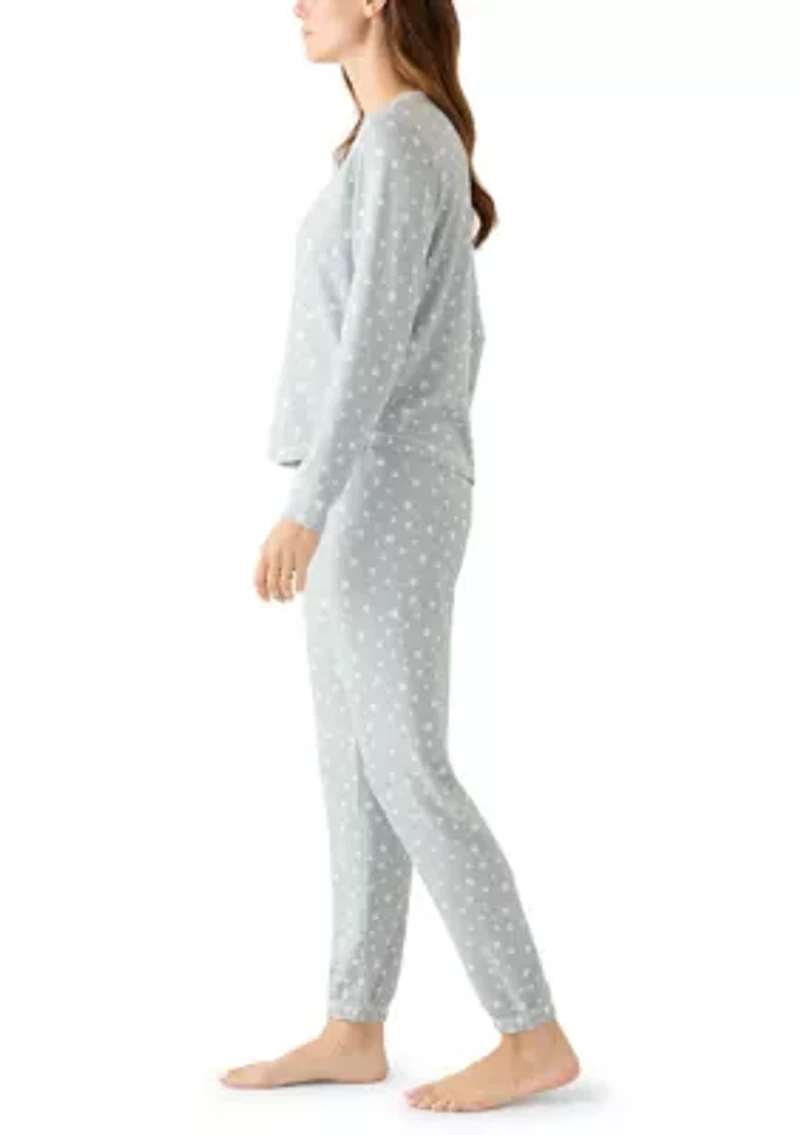 Printed Peachy Jogger Pajama Set