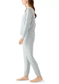 Printed Peachy Jogger Pajama Set