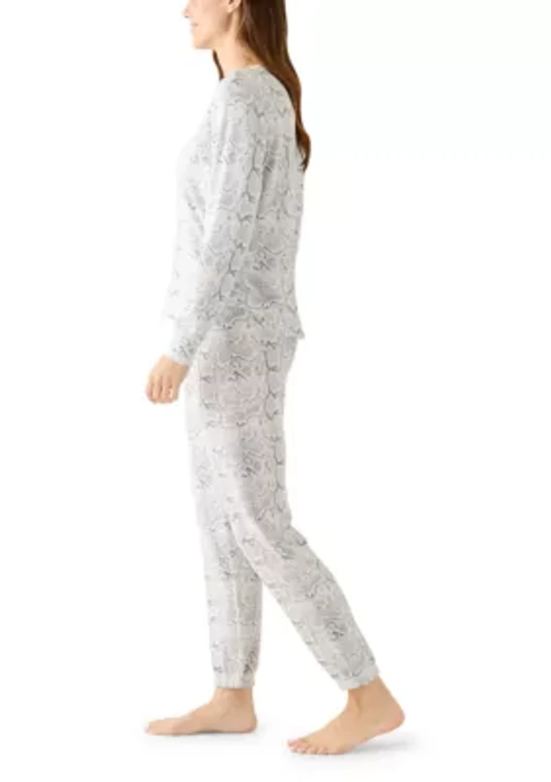 Printed Peachy Jogger Pajama Set