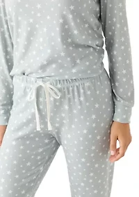 Printed Peachy Jogger Pajama Set
