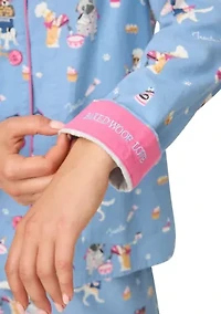 Women's Long Sleeve Flannel Gift Sleep Set