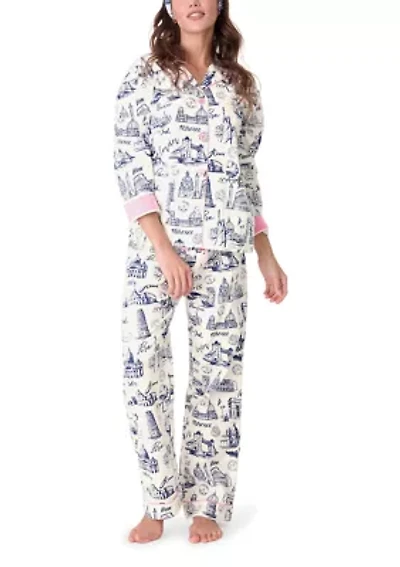 Women's Long Sleeve Flannel Pajama Set