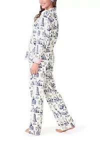 Women's Long Sleeve Flannel Pajama Set