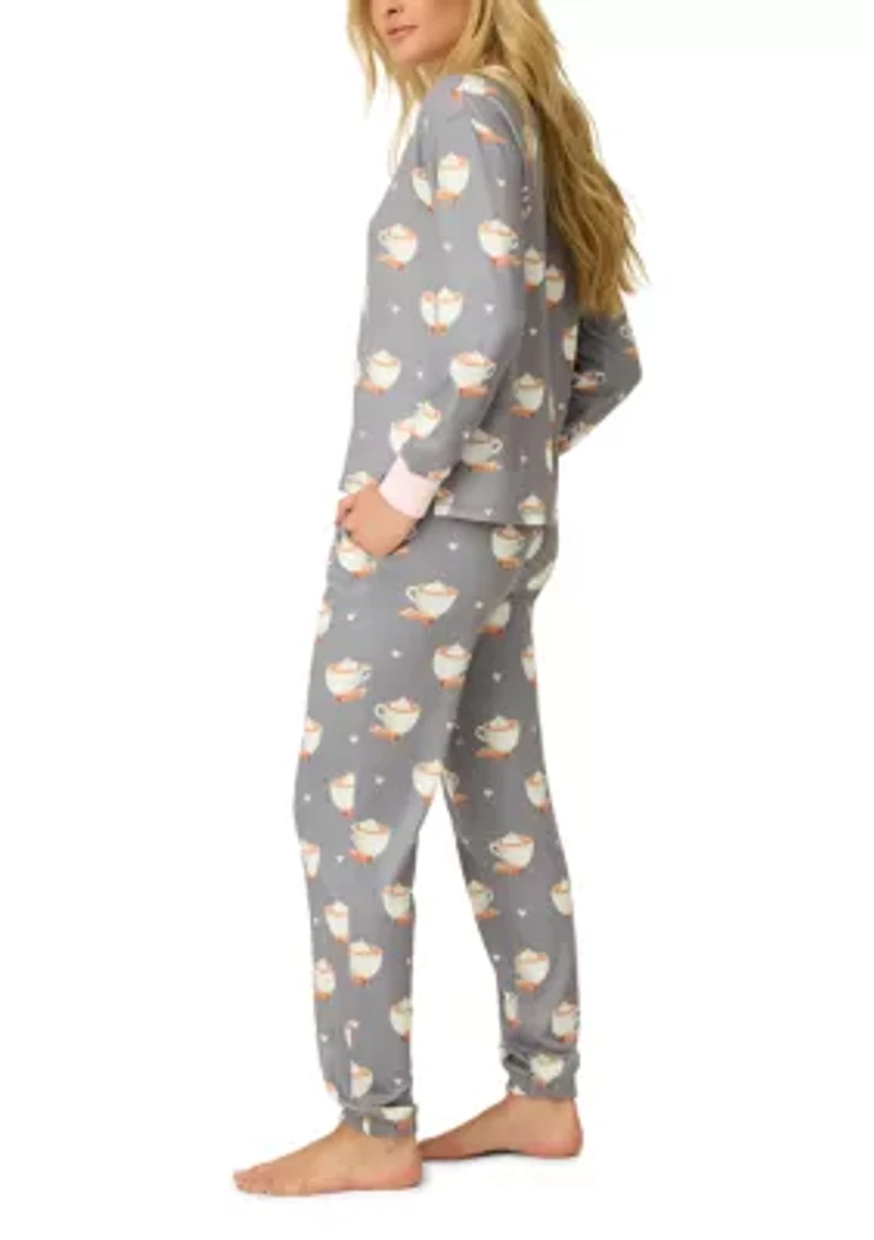Women's Long Sleeve Henley Pajama Set