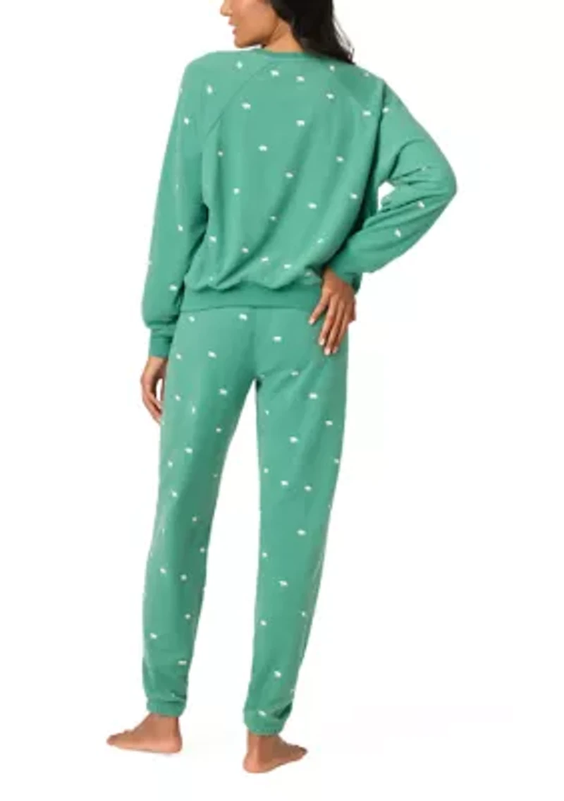 Women's Long Sleeve Fleece Pajama Set