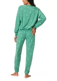 Women's Long Sleeve Fleece Pajama Set