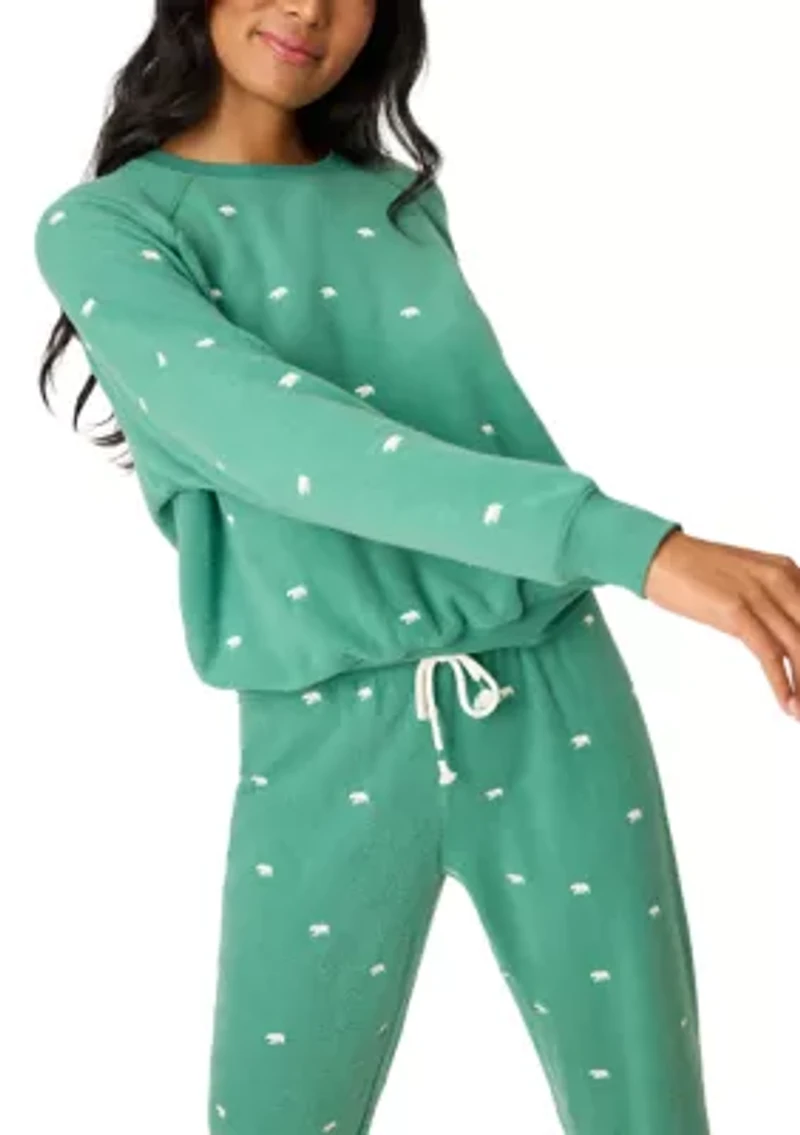 Women's Long Sleeve Fleece Pajama Set