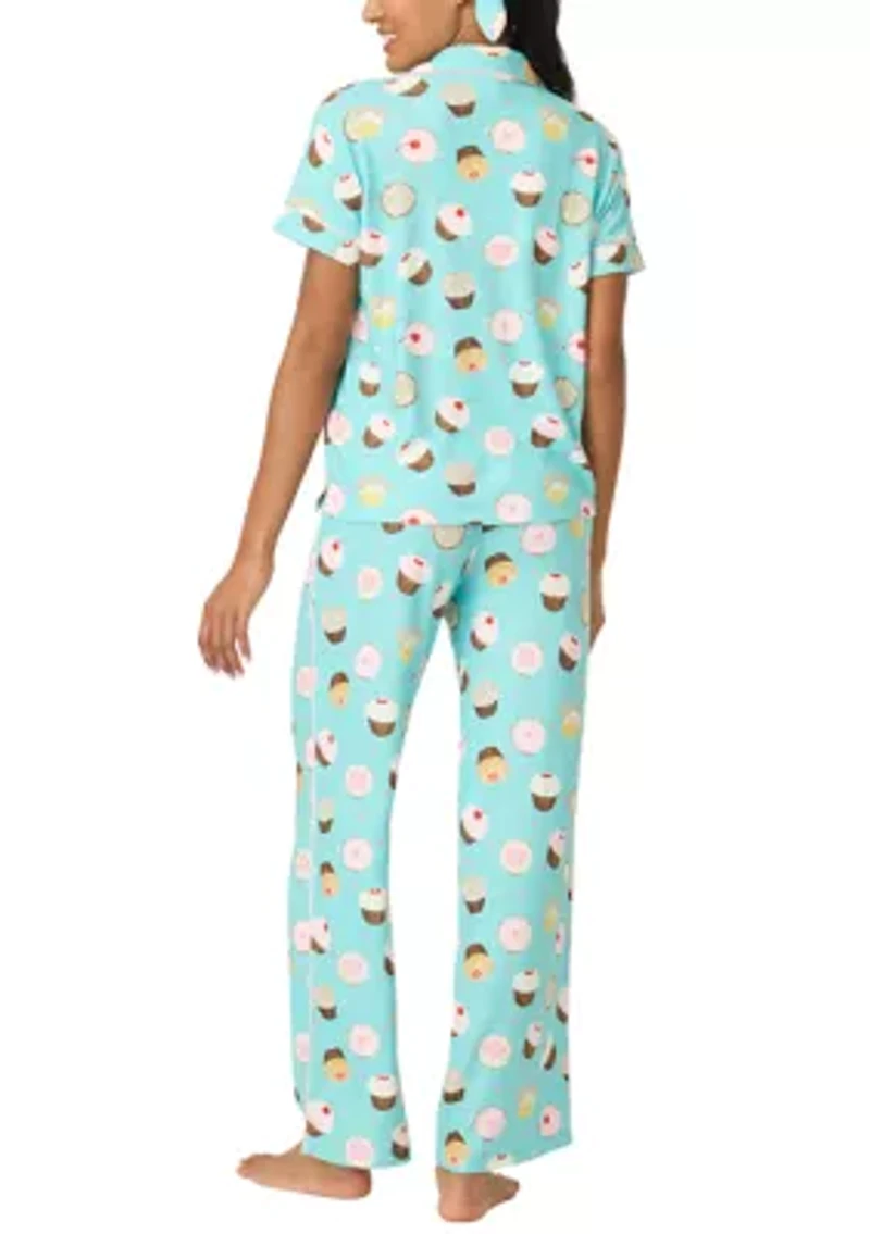 Women's Short Sleeve and Pants Pajama Set