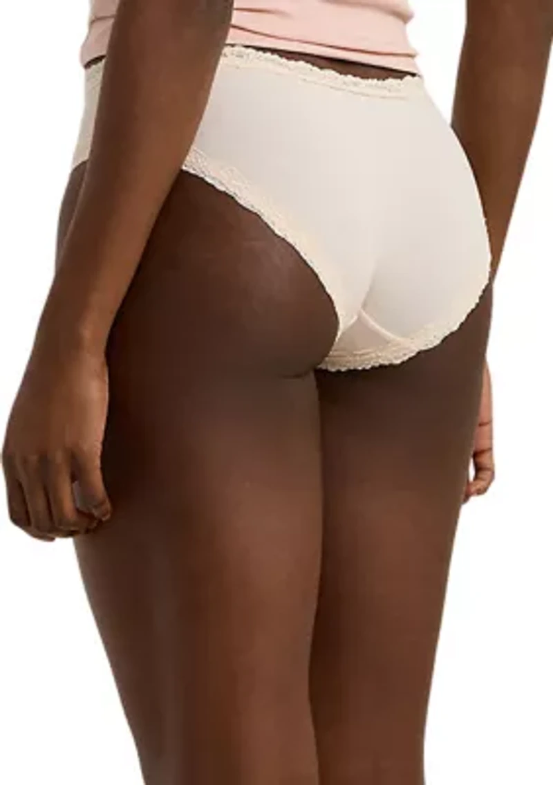 Cotton & Lace Jersey Hipster Brief