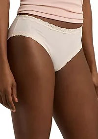 Cotton & Lace Jersey Hipster Brief