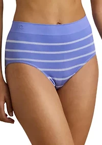 Seamless Striped Jersey High-Rise Brief