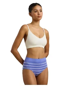 Seamless Striped Jersey High-Rise Brief