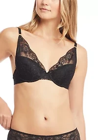 Lace Sequin Plunge Bra