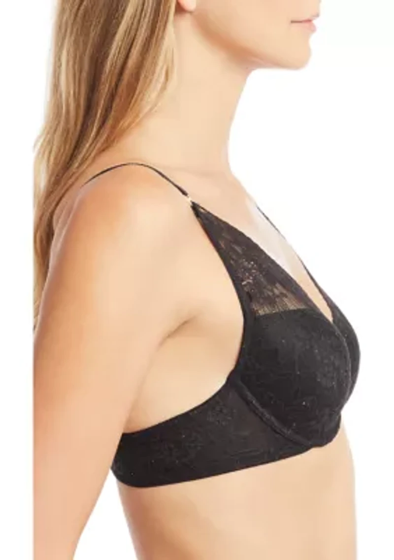 Lace Sequin Plunge Bra