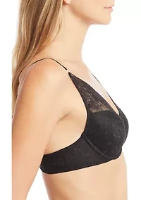 Lace Sequin Plunge Bra