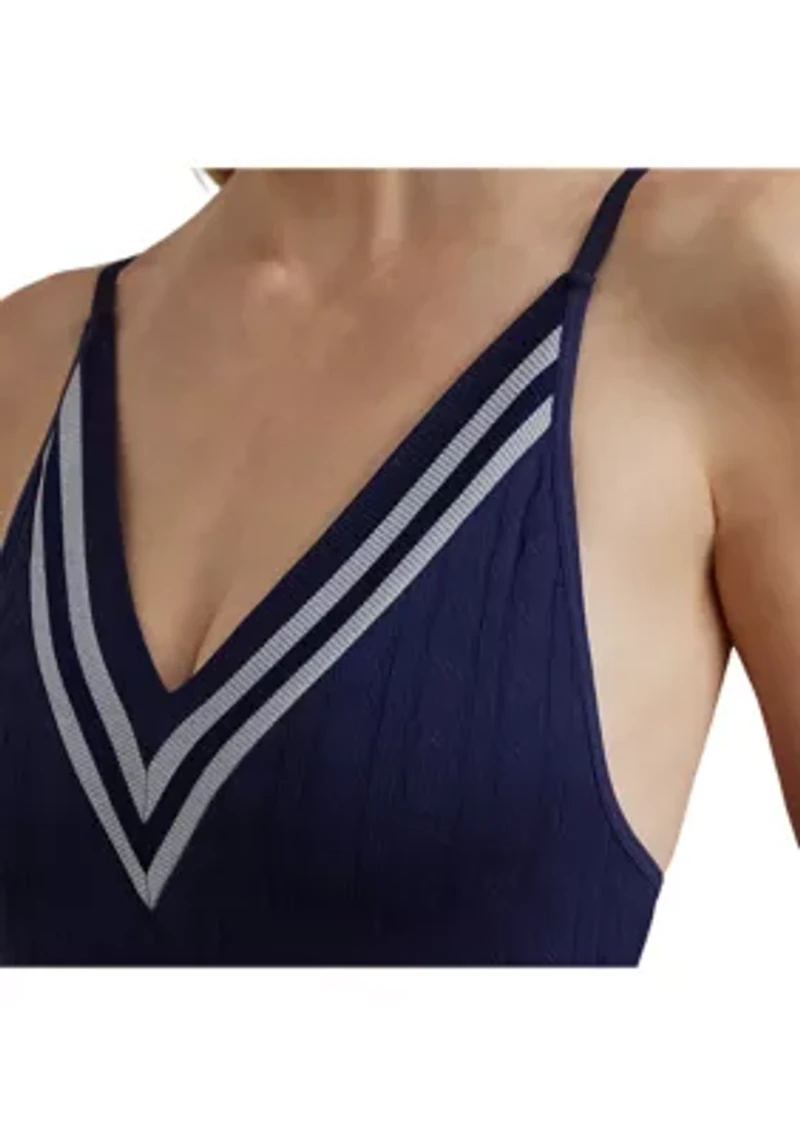 Cricket Cable V-Neck Bodysuit