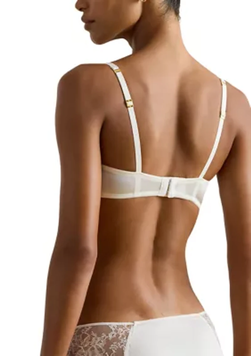 Satin Lace Unlined Balconette Bra