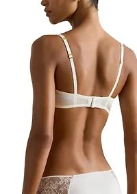 Satin Lace Unlined Balconette Bra