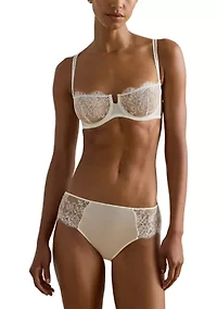 Women's Satin Lace Hipster Underwear