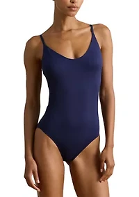 Herringbone V-Neck Bodysuit