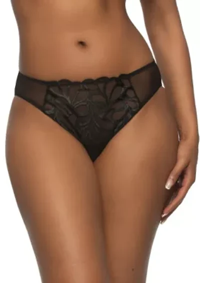 Lotus Hi Cut Embroidered Mesh Brief