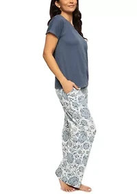 Josephine V-Neck T-Shirt and Pant Pajama Set