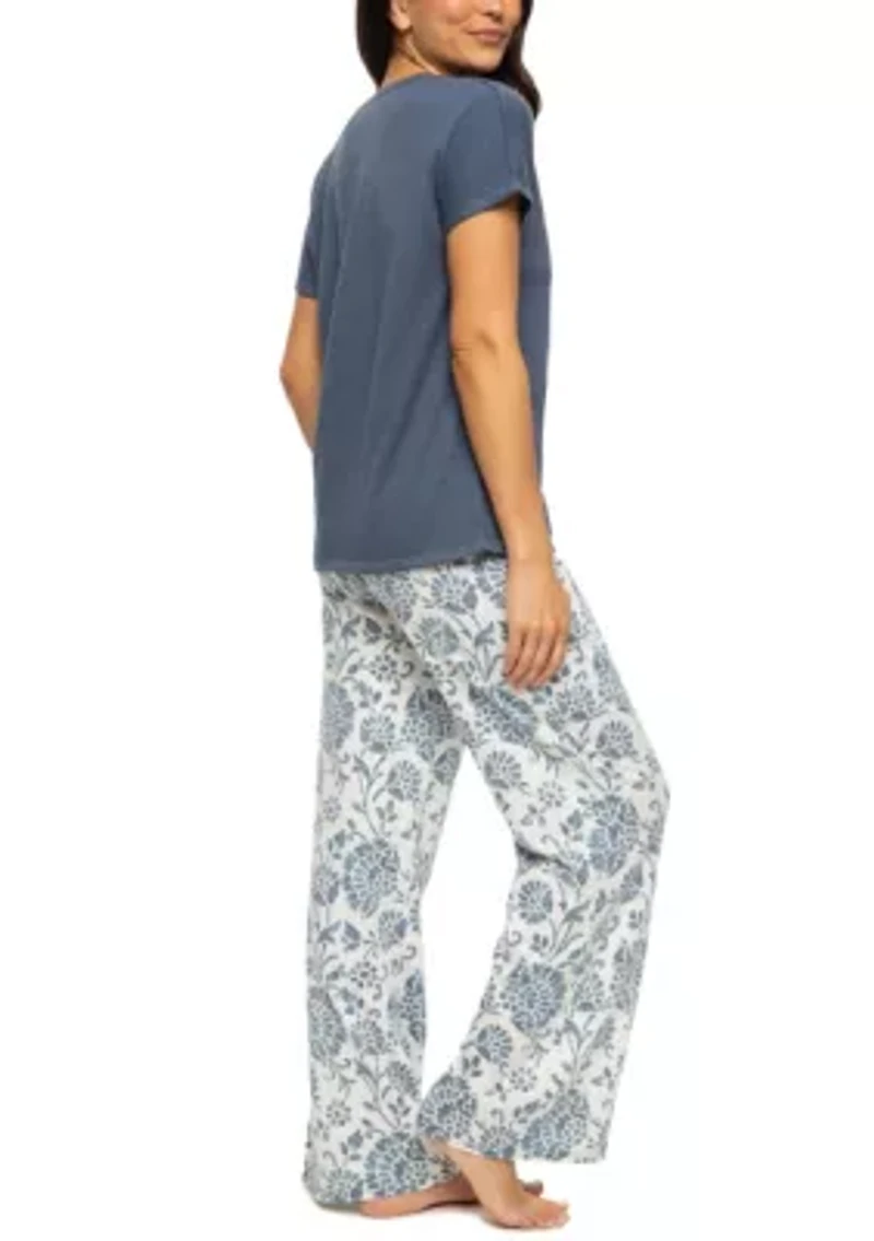 Josephine V-Neck T-Shirt and Pant Pajama Set