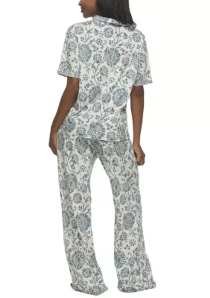 Josephine Short Sleeve Top w Pants Pajama Set
