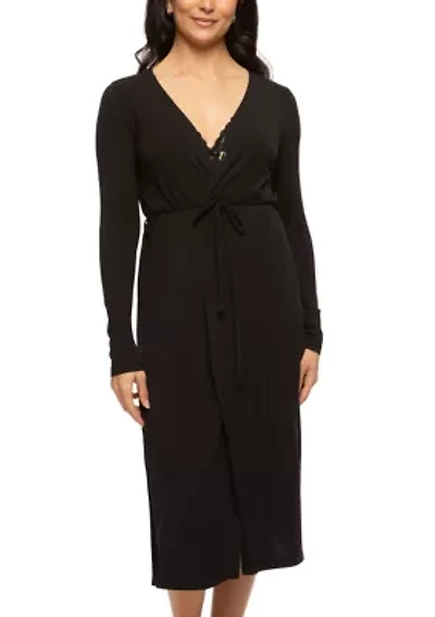 Lena Modal Linen Blend Cardigan Robe