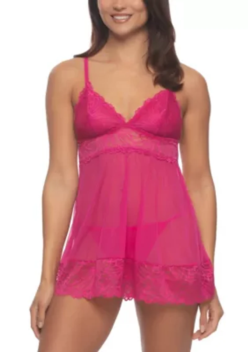 Sarah Lace and Mesh Babydoll