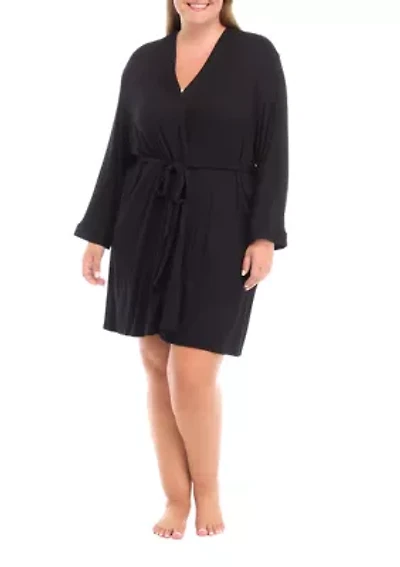 Plus Rib Knit Robe