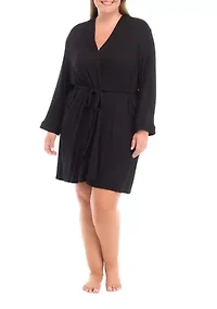 Plus Rib Knit Robe