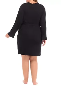 Plus Rib Knit Robe